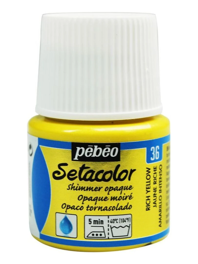 Peinture textile Setacolor opaque effet métallique Jaune riche 45 ml N/A