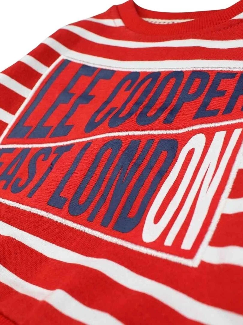 Lee Cooper   Ensemble ​​T shirt jeans bébé garçon Imprimé Logo   Rouge