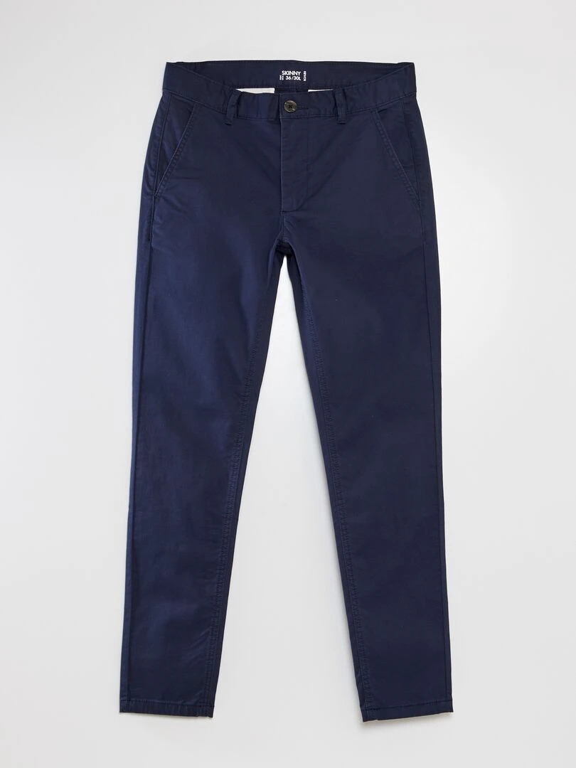 Chino skinny L30 bleu marine