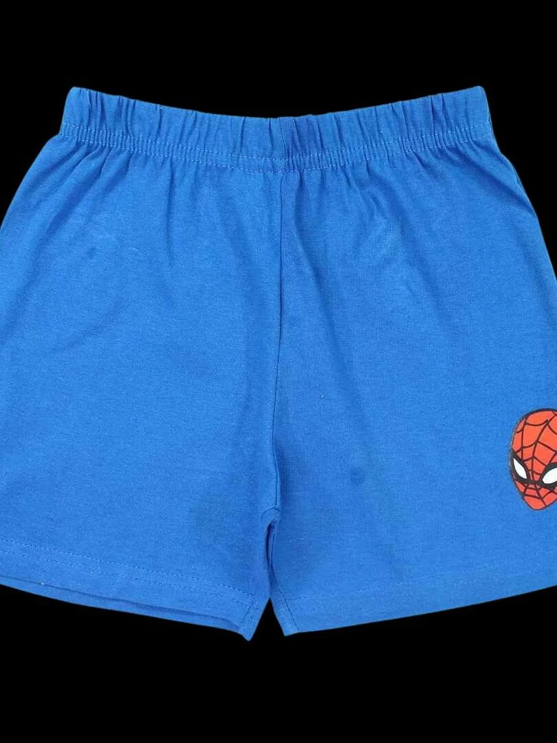 Disney   Ensemble ​​T shirt short garçon Imprimé Spiderman   Bleu