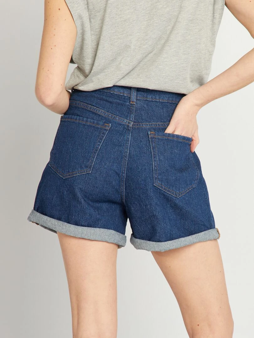Short en jean   Bleu