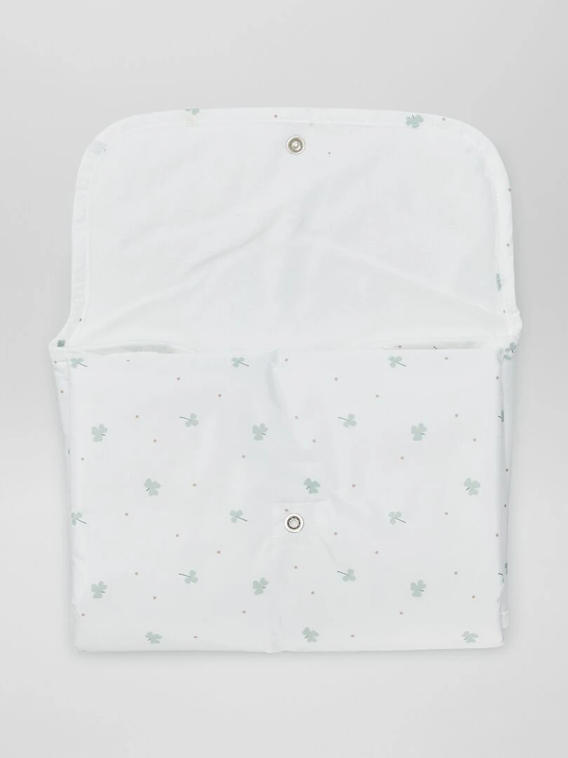 Tapis à langer imprimé 'trèfles' Blanc trèfle