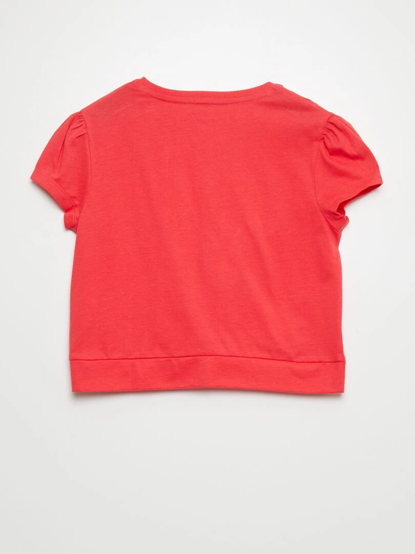 Tee shirt noué devant   Rose