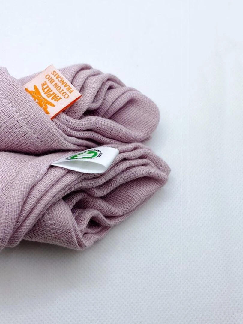 Langes En Coton Bio Pink Rose