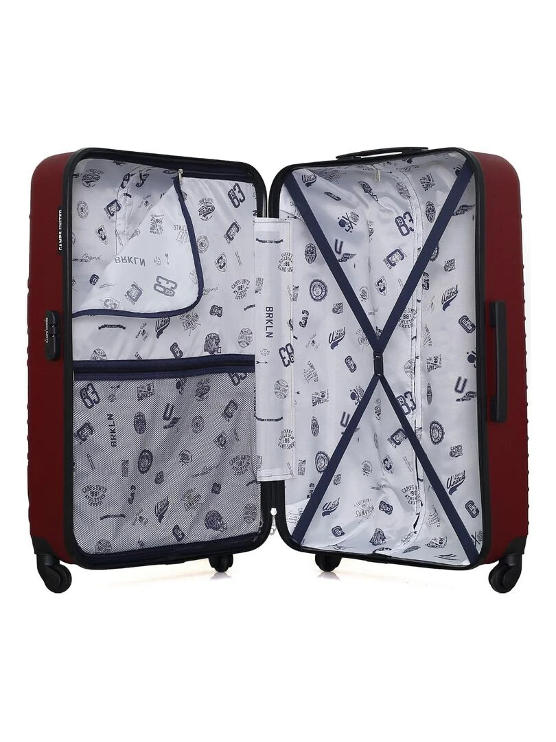 CAMPS UNITED   VALISE GRAND FORMAT ABS CAMBRIDGE 4 ROUES 75 CM   Bordeaux