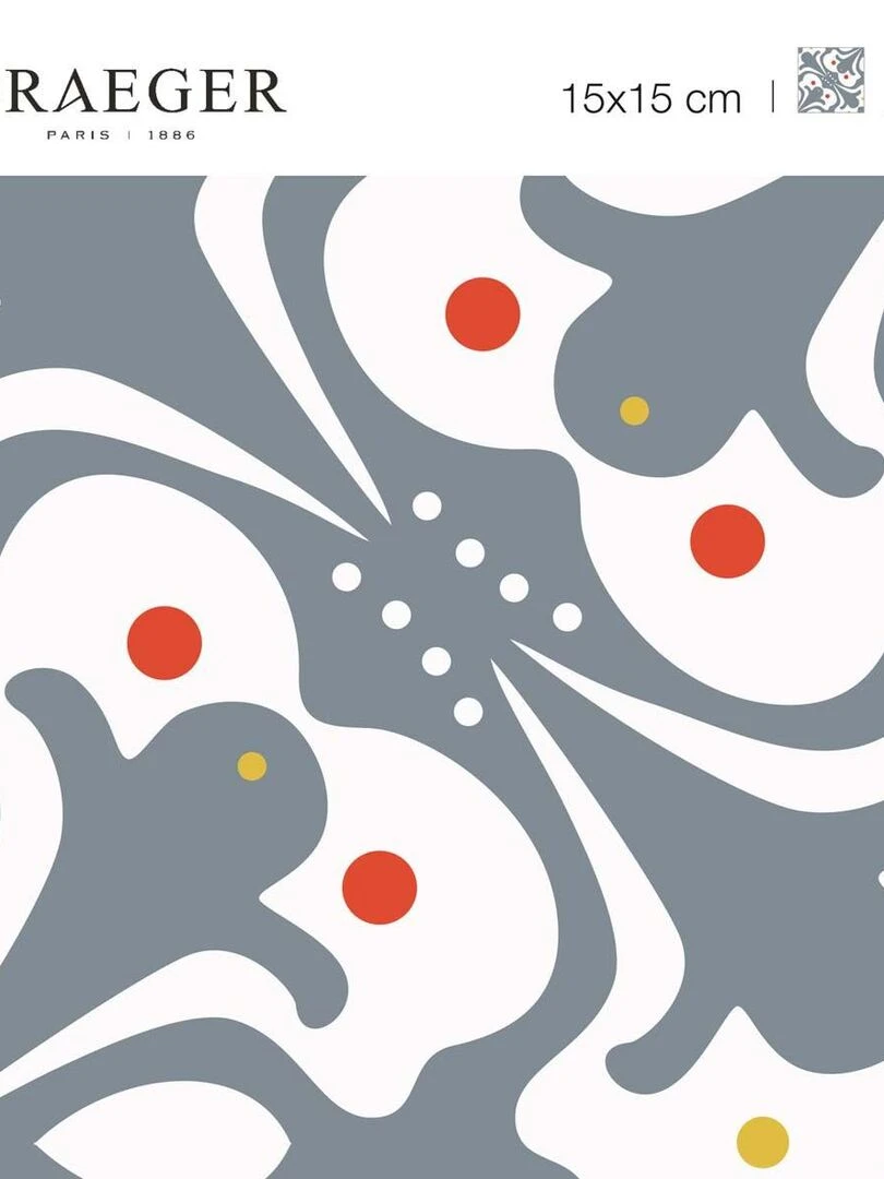 Stickers carrelage 15 x 15 cm   Motif gris et blanc   N/A