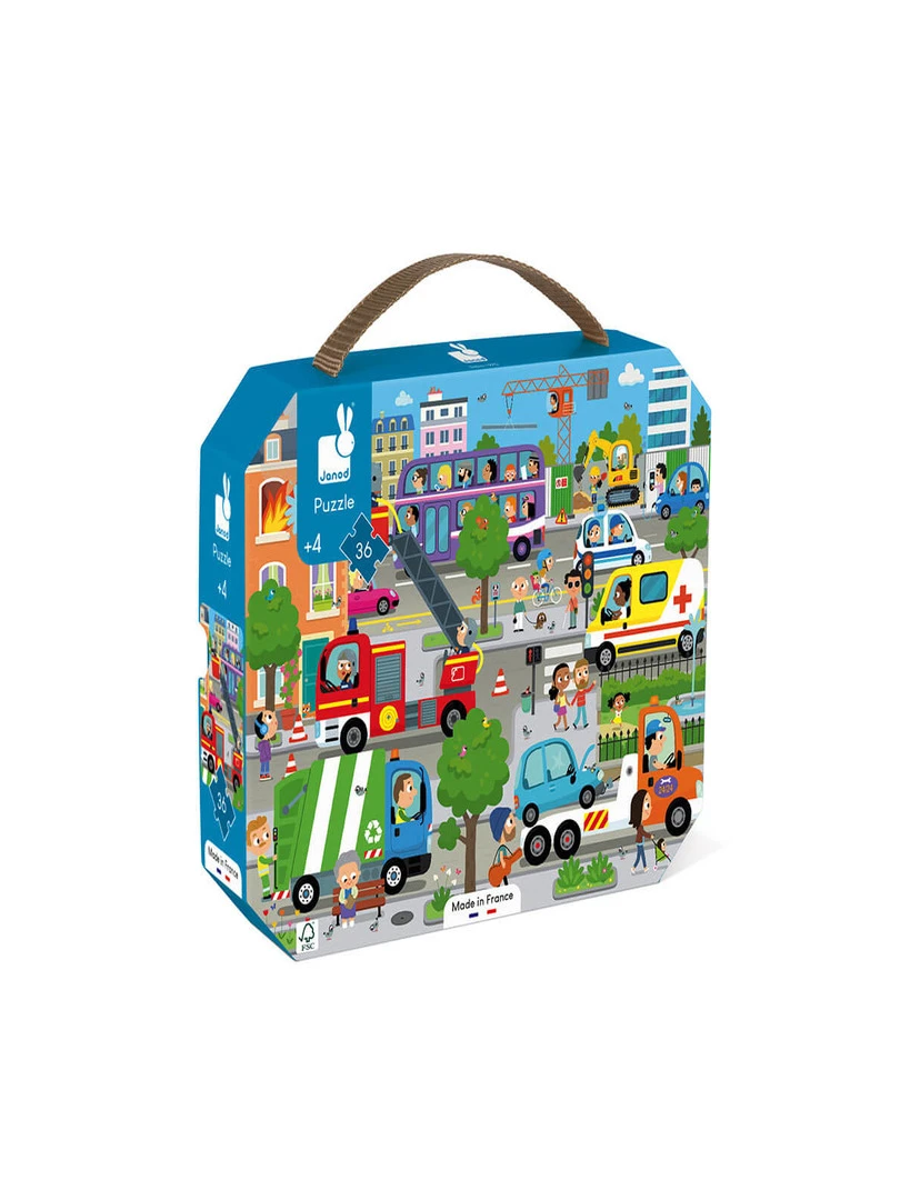 Puzzle City De 36 Pcs Janod N/A