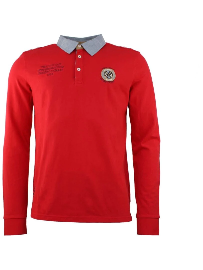 Polo manches longues homme CEDICE VENT DU CAP Rouge