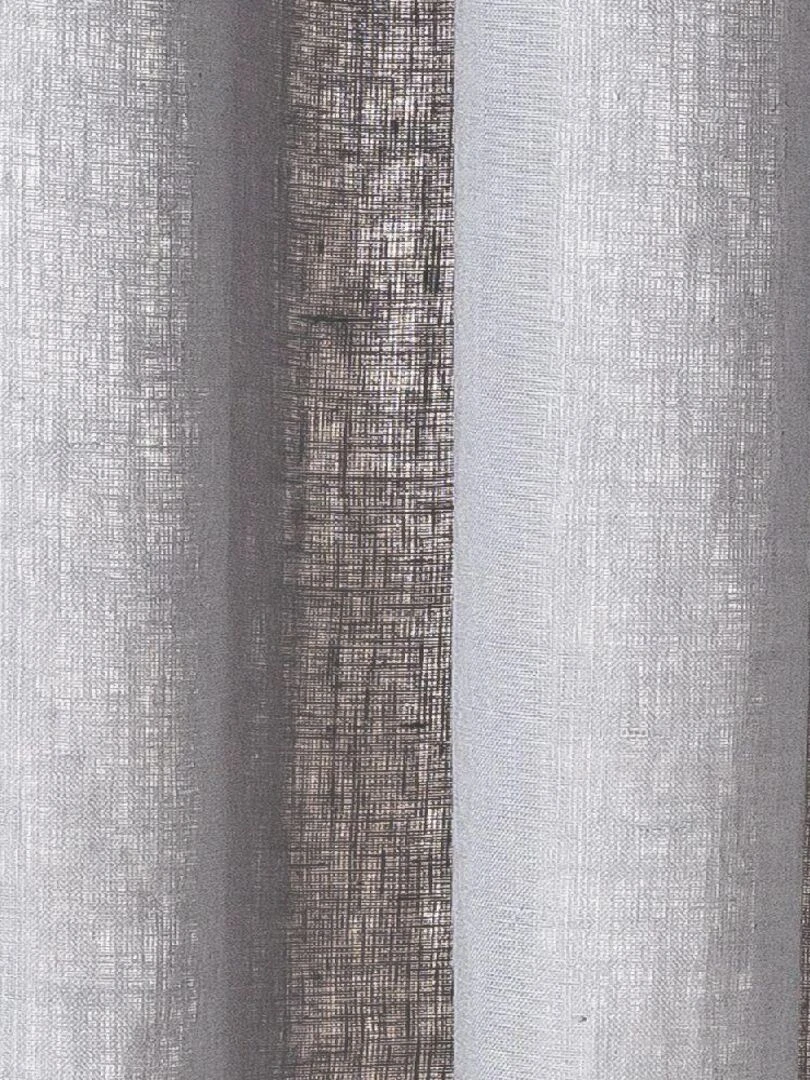 Rideau en lin avec œillets 'Deko&co' Gris clair