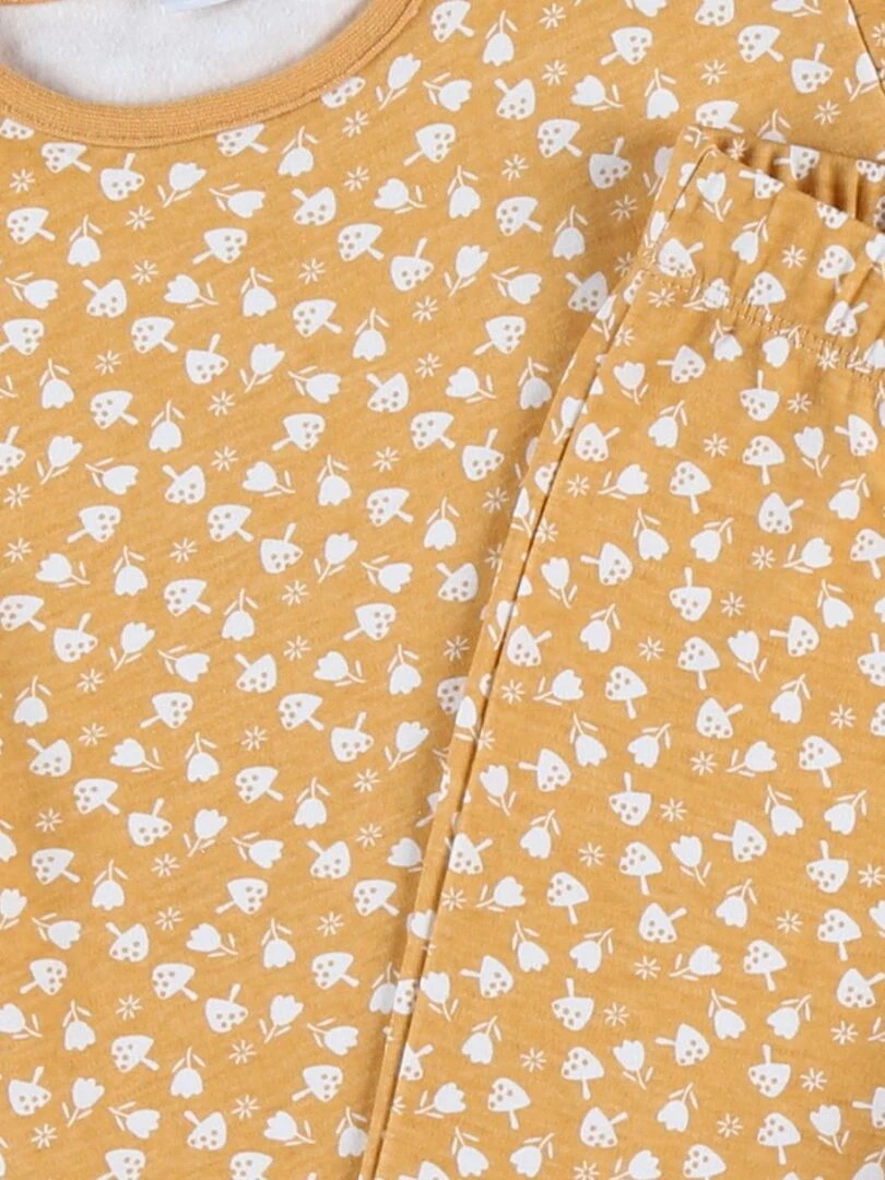 Pyjama 2 pièces fleuri en jersey    Noukie's   Jaune