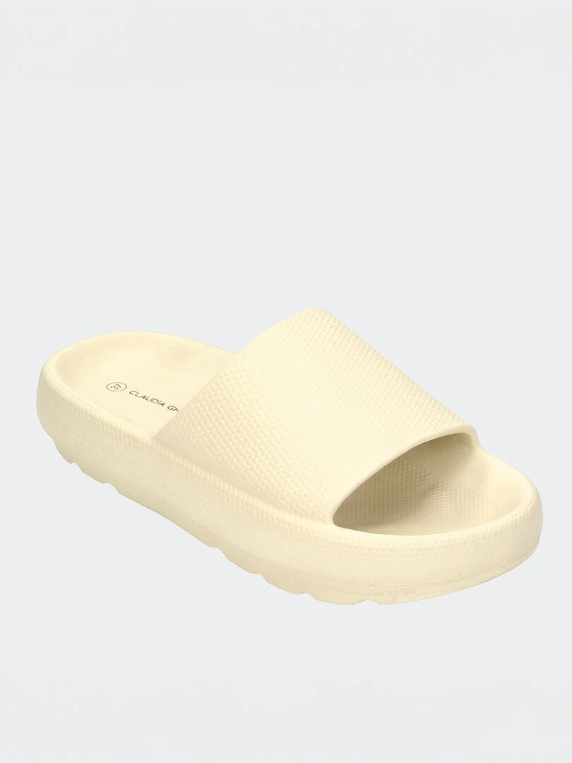 Mules semelles épaisses Beige