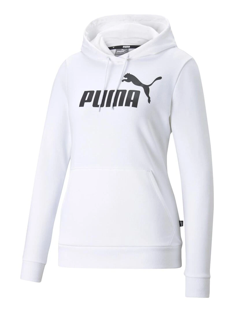 Sweat à Capuche Puma Logo Blanc