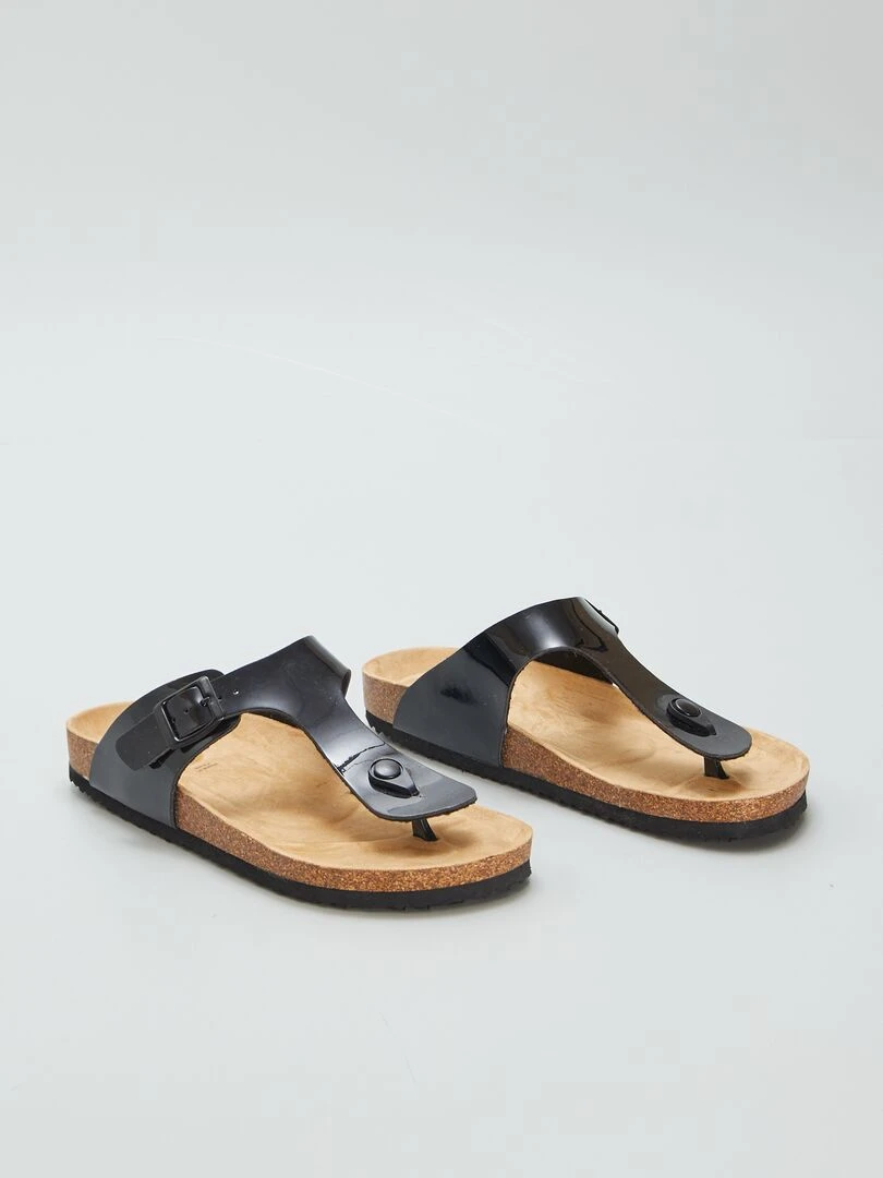 Mules unies entredoigts Noir
