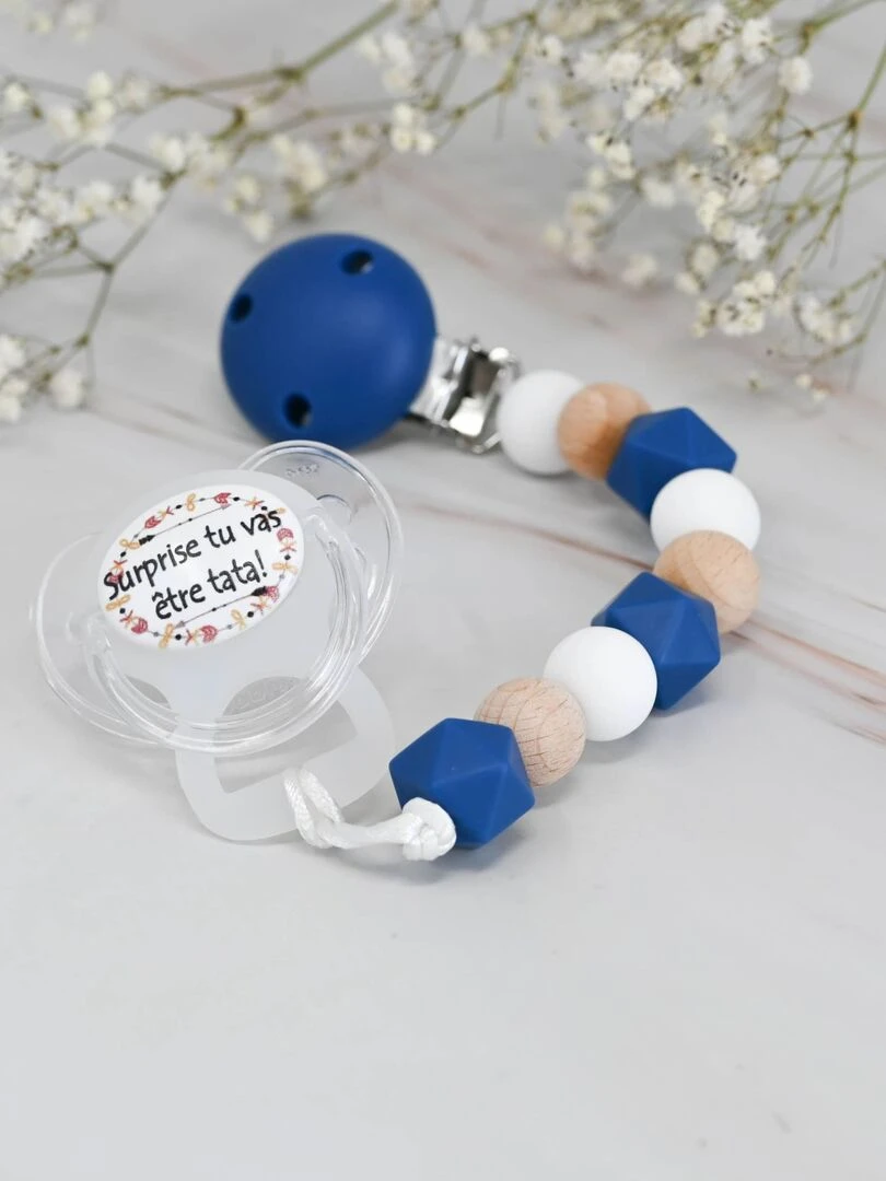 Attache sucette Bleue marine   Bleu
