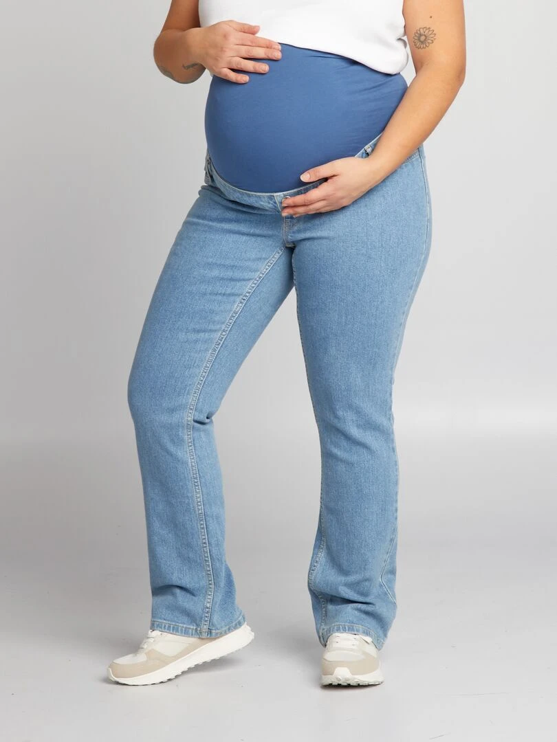 Jean flare de maternité Bleu clair