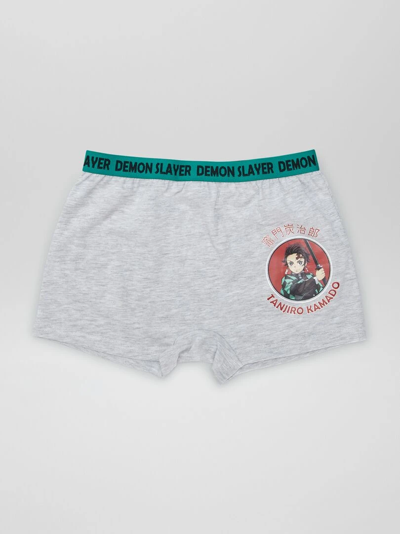 Lot de 2 boxers 'Demon Slayer' Gris