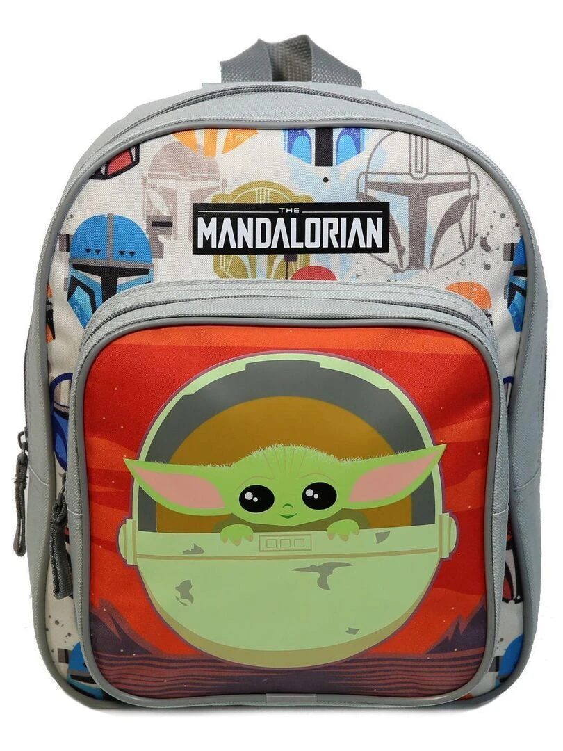 Sac à dos maternelle 31 cm avec poche Star Wars / The Mandalorian Baby Yoda Gris Bagtrotter Gris