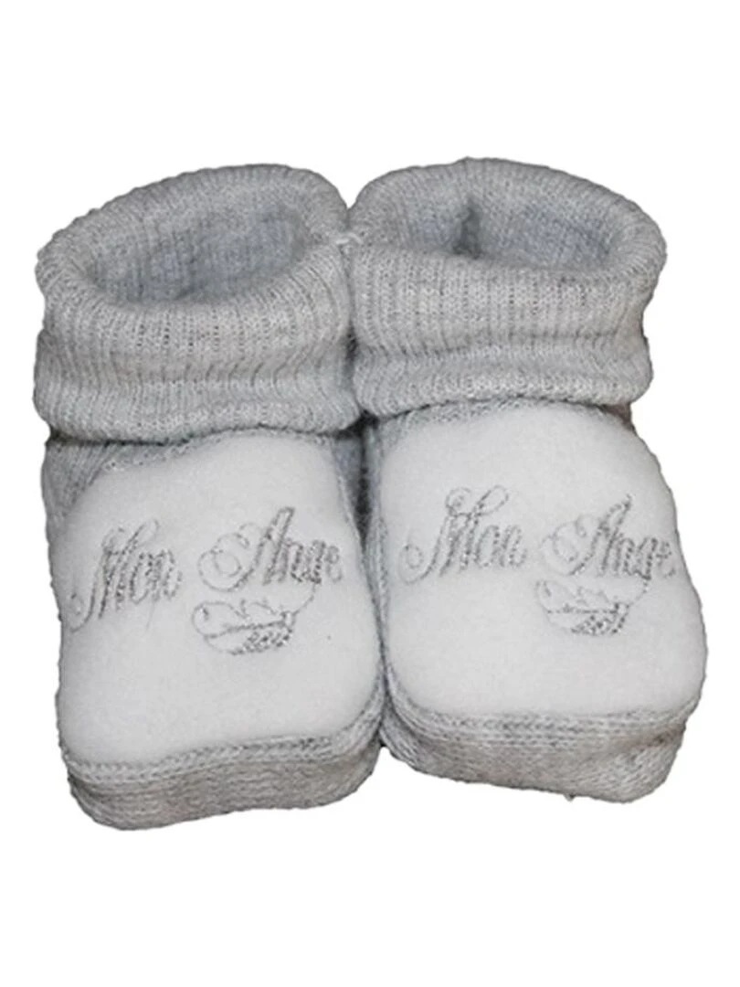 Chaussons "Mon Ange" LES CHATOUNETS Gris