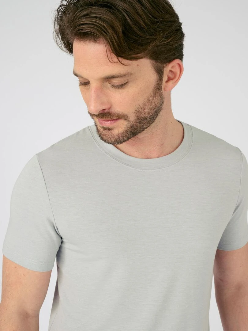 T shirt manches courtes thermorégulant Evolutyl   Damart   Gris chiné