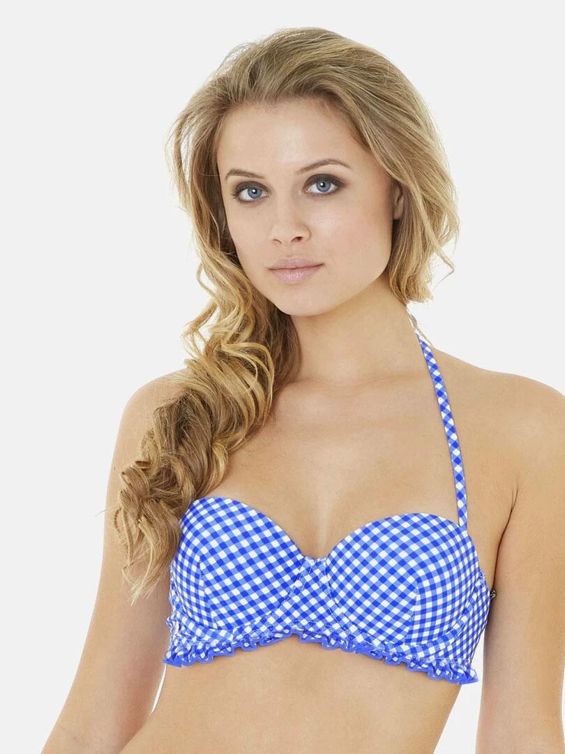 Haut de maillot balconnet SAINT TROP   Brigitte Bardot Bain   Bleu