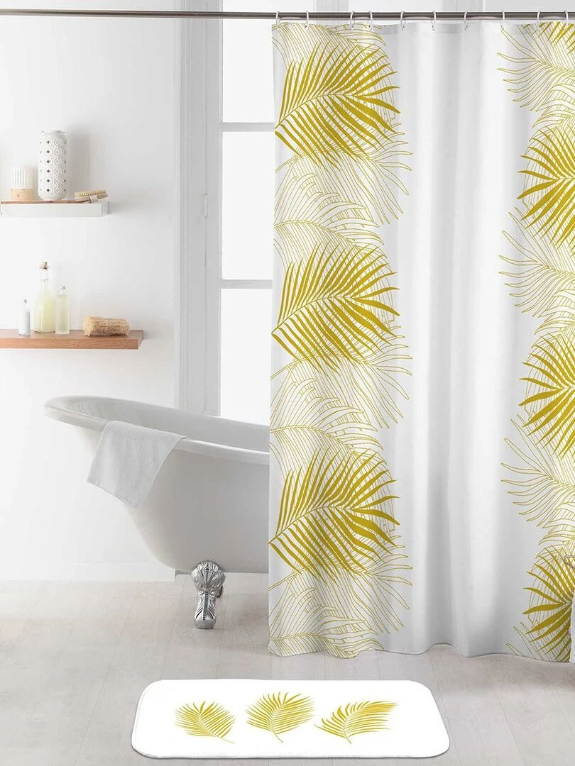 Rideau de douche 180x200 Orbella blanc Blanc