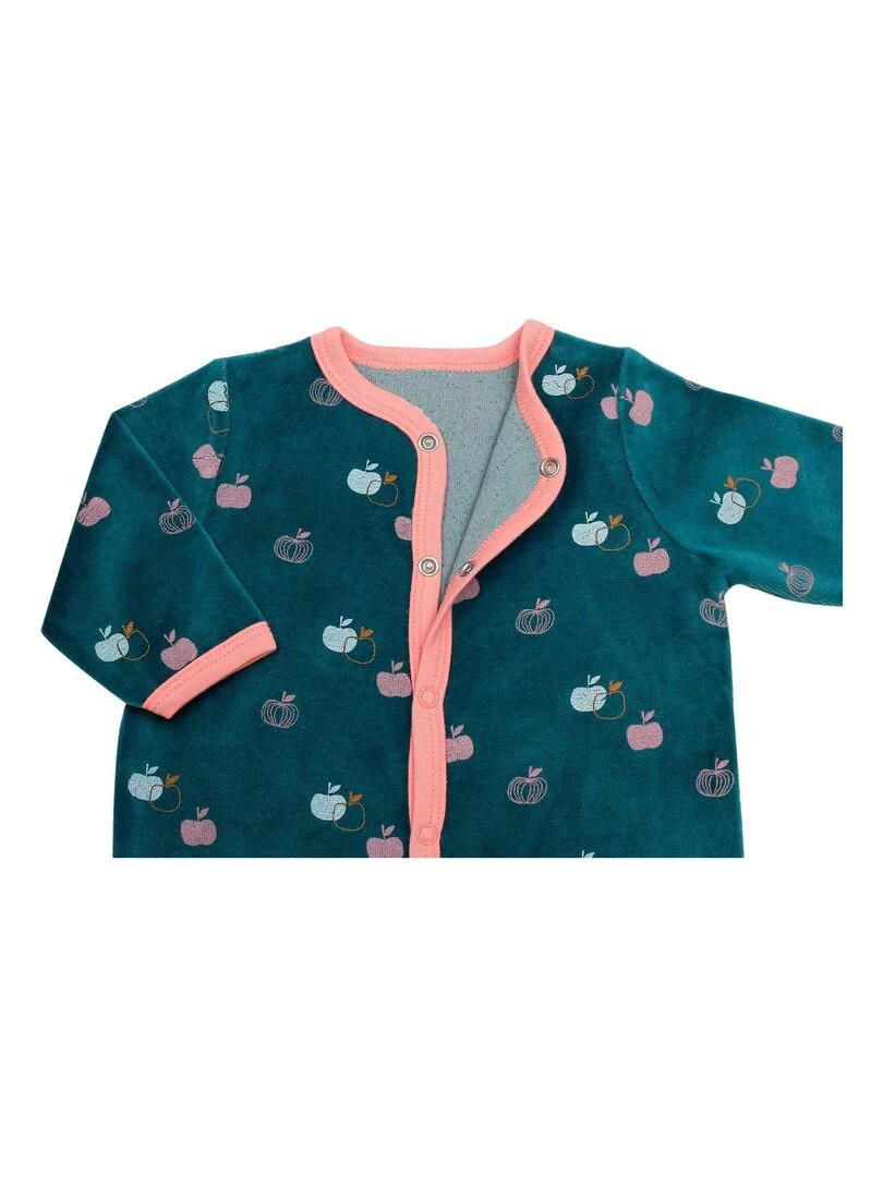 pyjama bébé motif pomme   Bleu