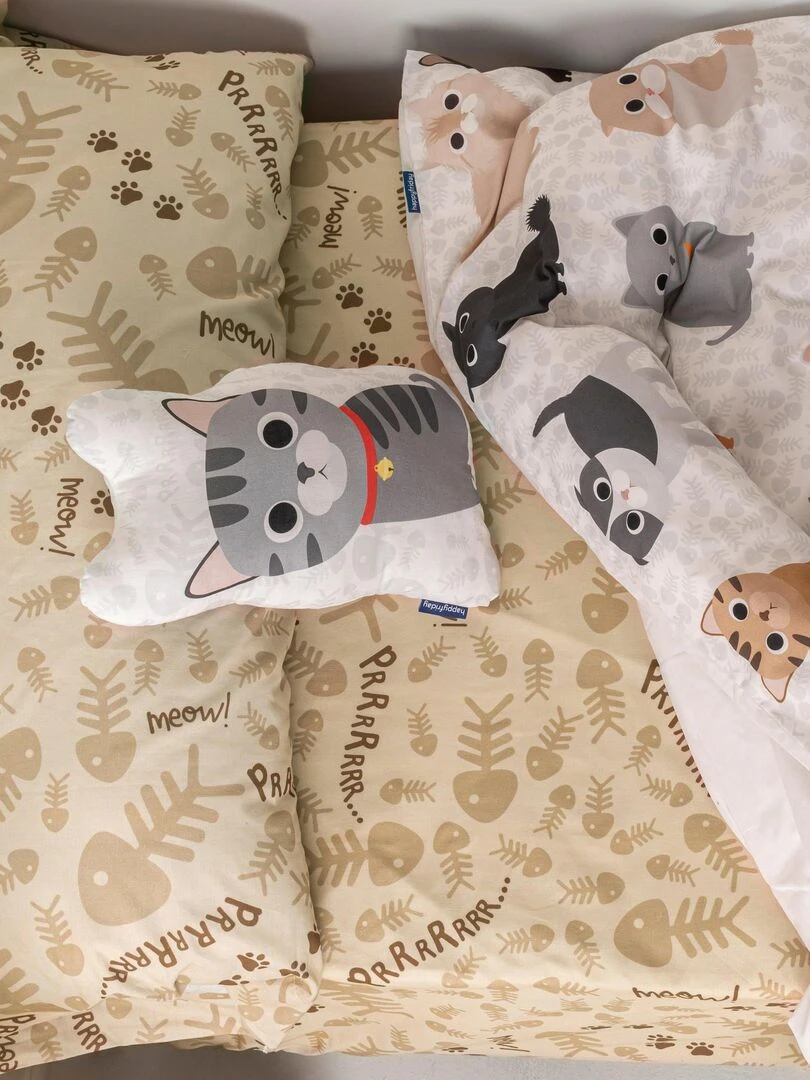 Drap housse Little birds "Happyfriday"   Blanc