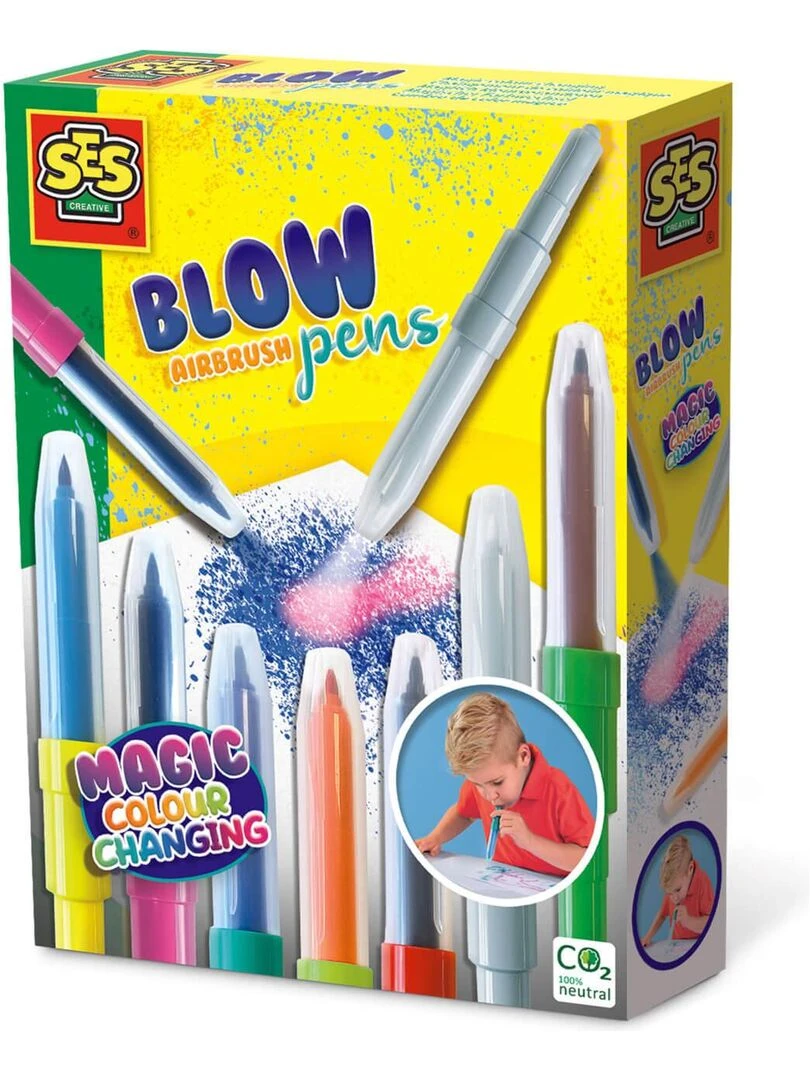 Set de feutres aérographes : Blow airbrush pens : Changement de couleur magique N/A