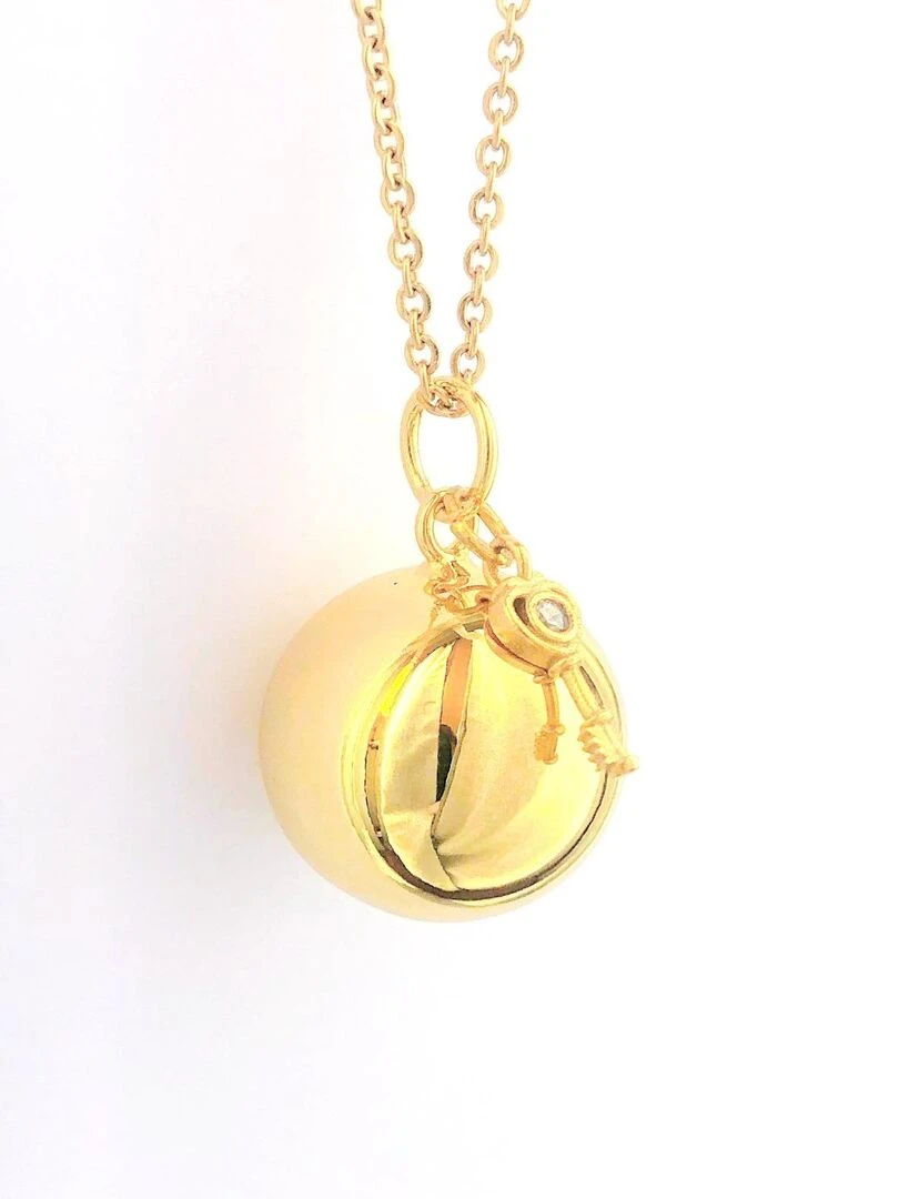 Bola de Grossesse OR avec Clé du Bonheur   Doré/or