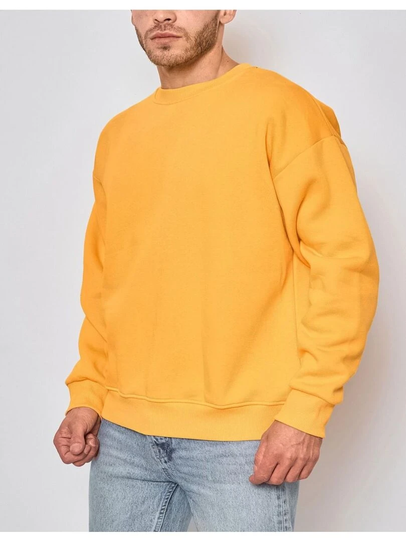 Pull Col Rond Kebello Jaune