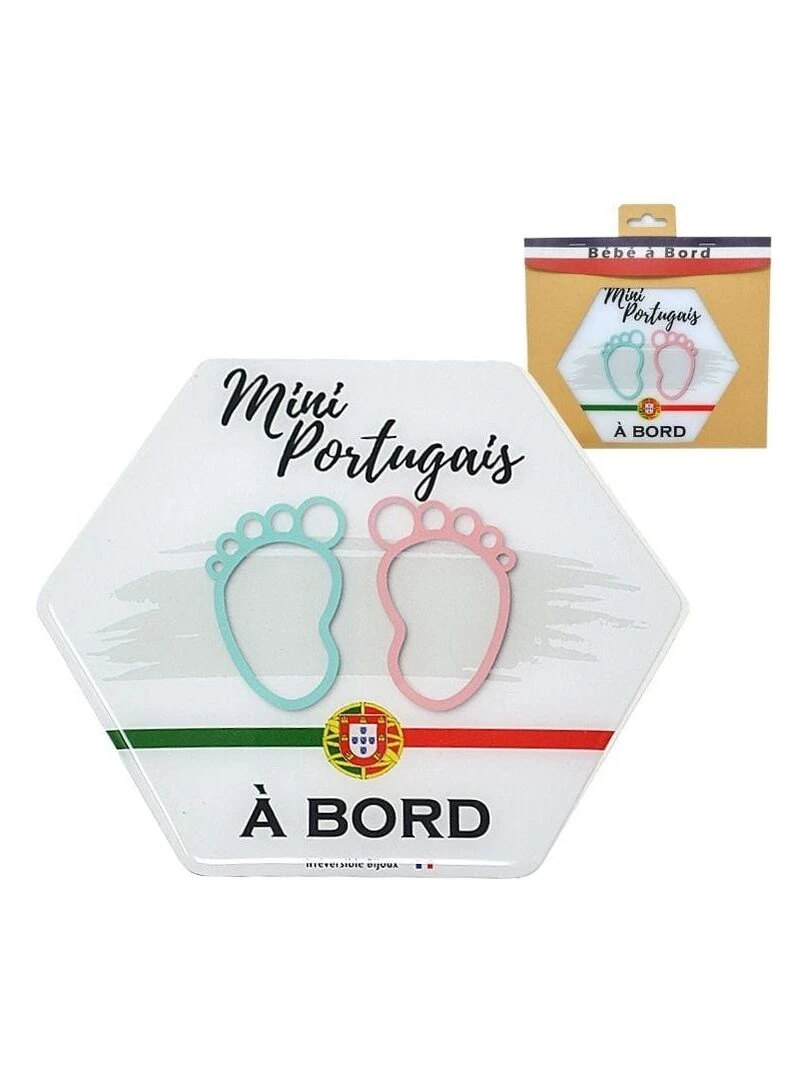 Adhésif / Autocollant bébé à bord Portugais(e) à bord Mixte Multicolore