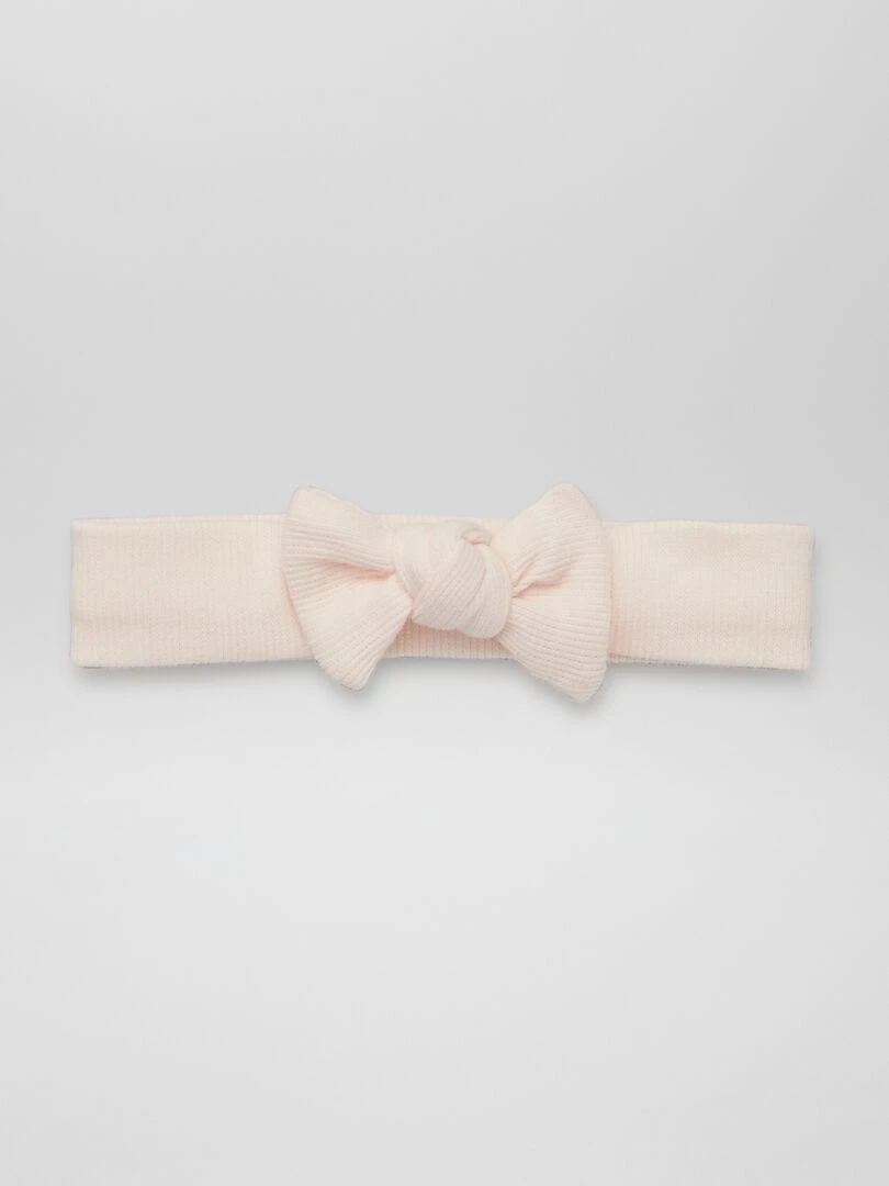 Bandeau jersey côtelé   rose
