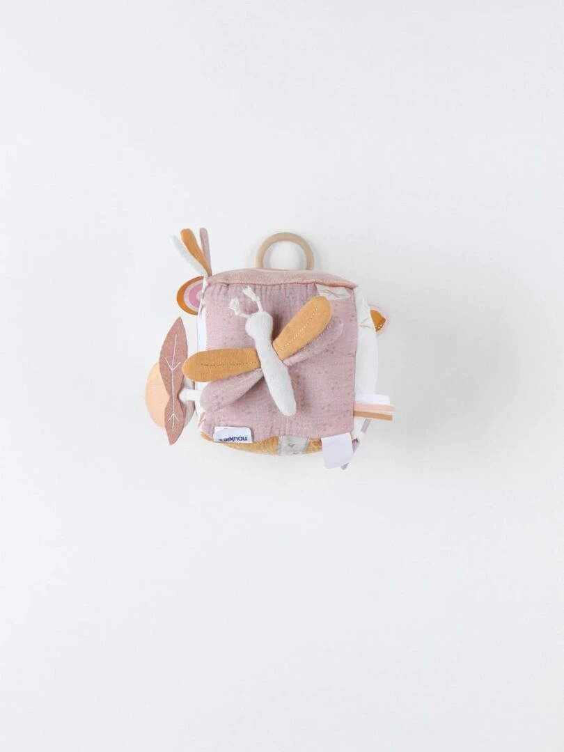 Cube d'activités Babou & Kendi en Veloudoux Noukie's Beige
