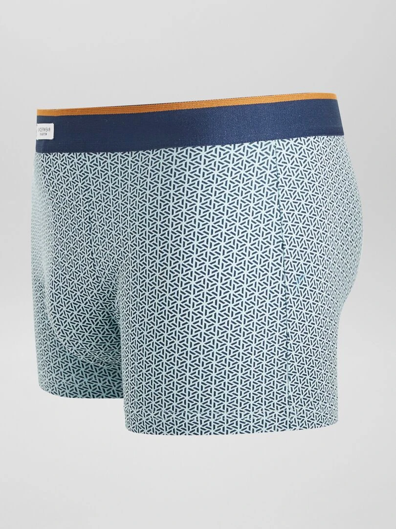 Lot 3 boxers stretch   Bleu canard