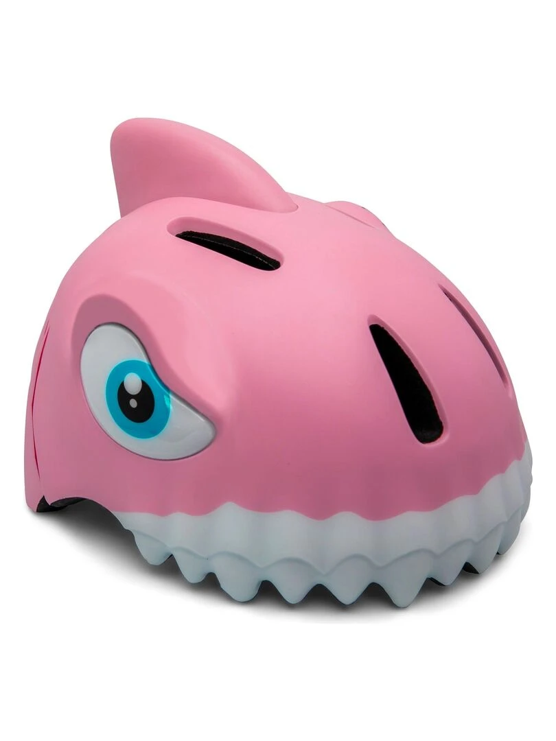 Set Crazy Safety casque de vélo pour enfants antivol et sonnette Requin rose Rose