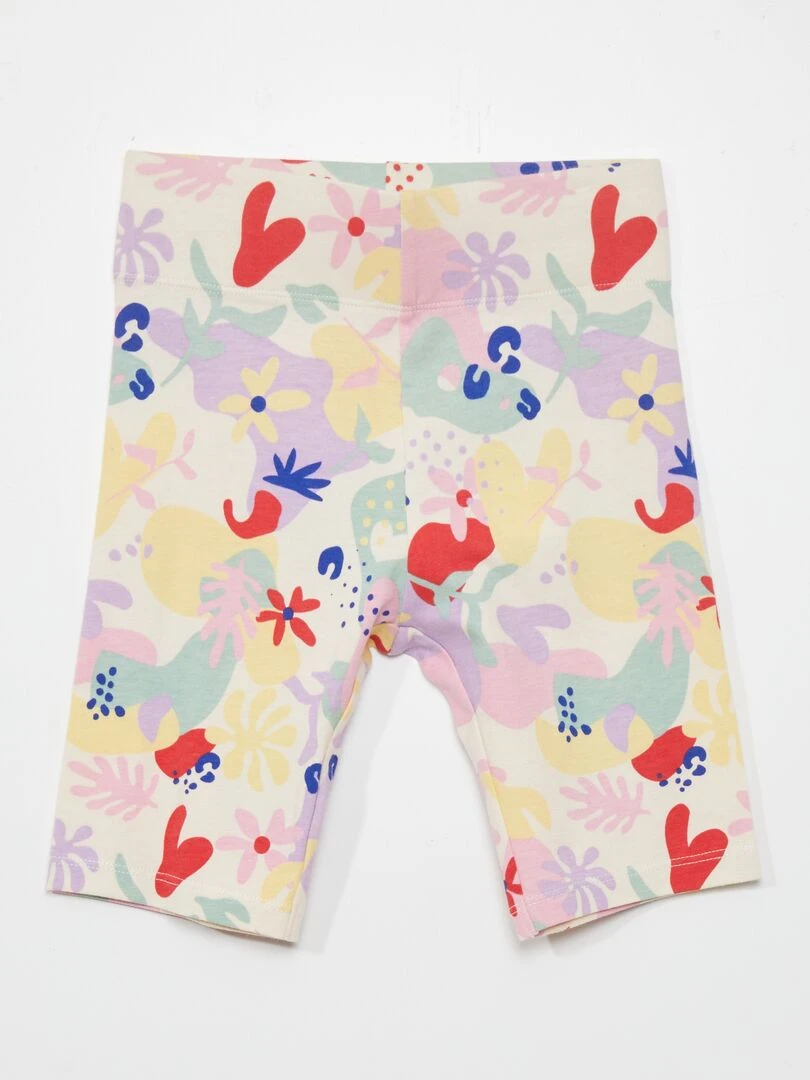Short cycliste en coton stretch Imprimé abstrait