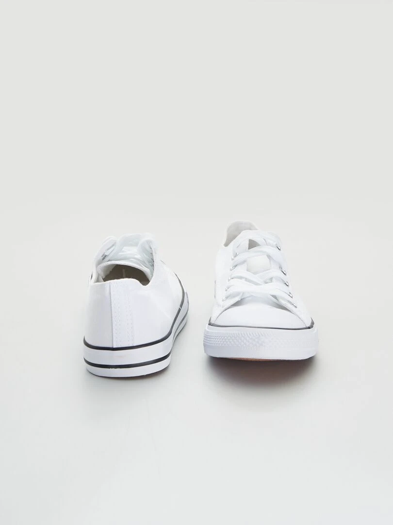 Tennis en toile basiques   blanc