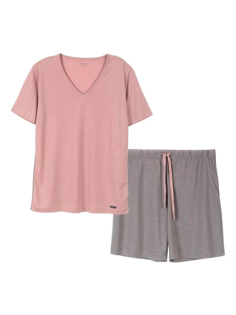 Pyjama court Travel Soft premium   Rose