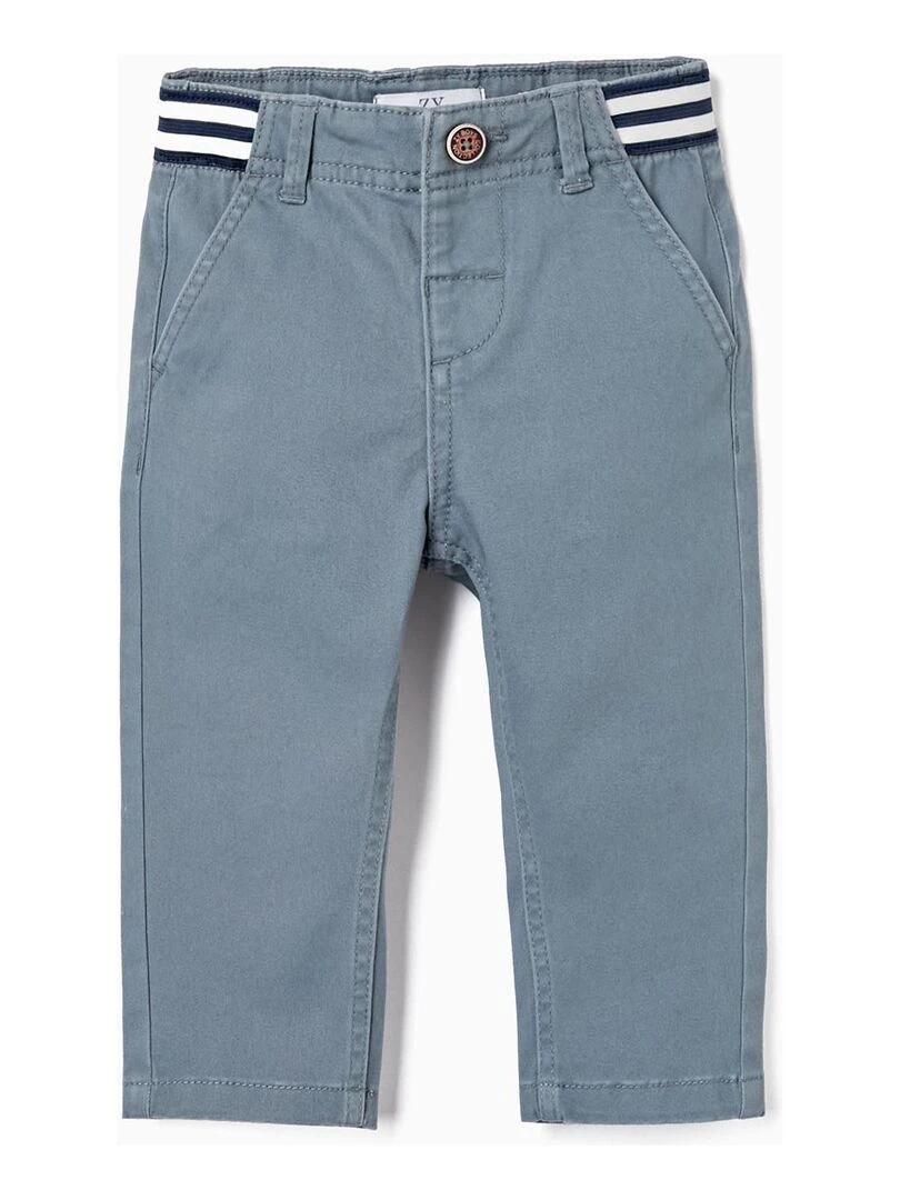 Pantalon Chino en Sergé pour Bébé Garçon ATLANTIC COMPANY Bleu