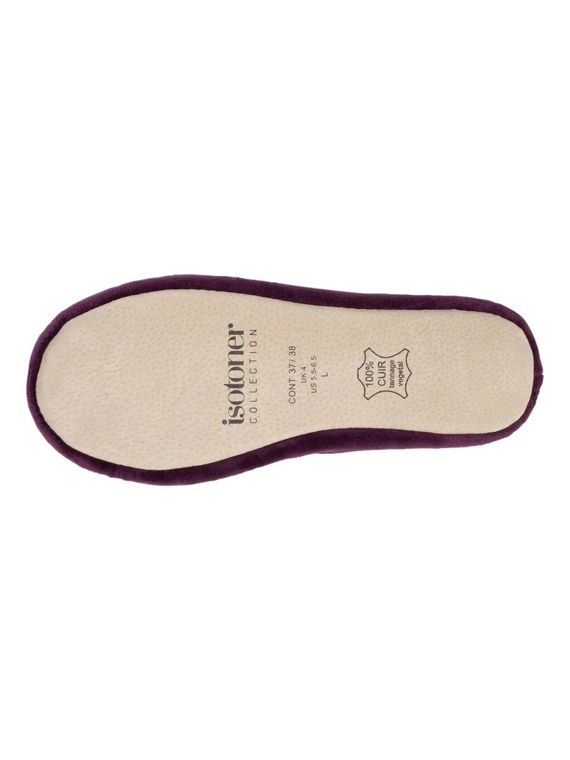 Chaussons ballerines Femme Nœud Aubergine   Violet aubergine