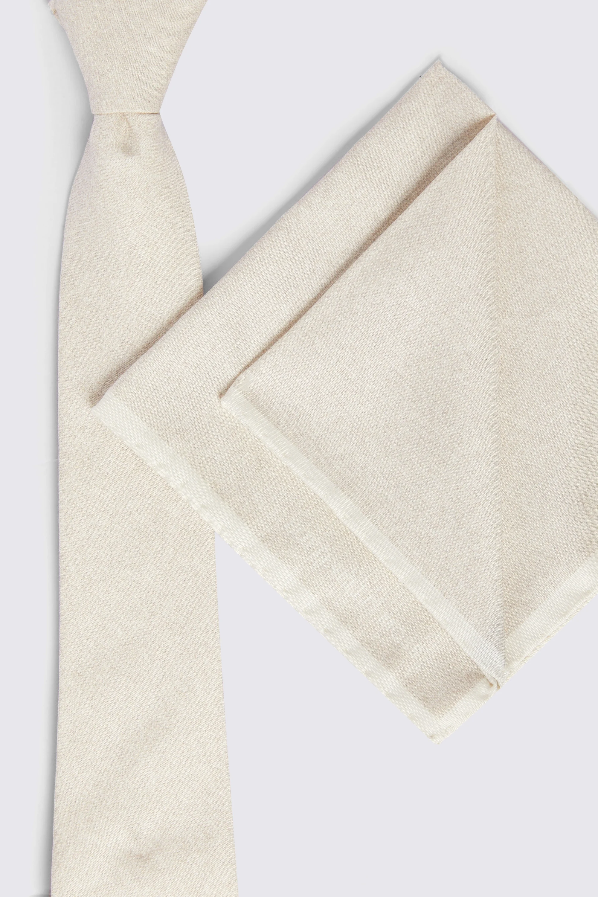 Bottinelli Neutral Silk Semi-Plain Tie    Buy Online at Moss