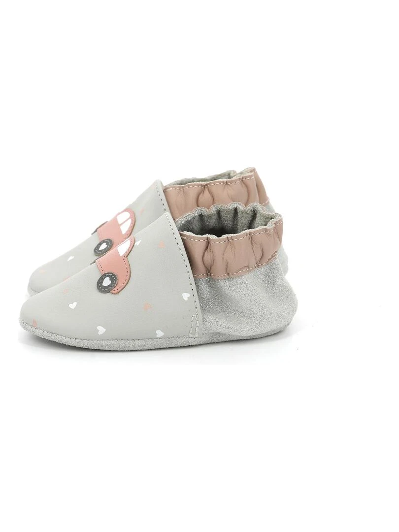 Chaussons Cuir Welcomehome   Gris