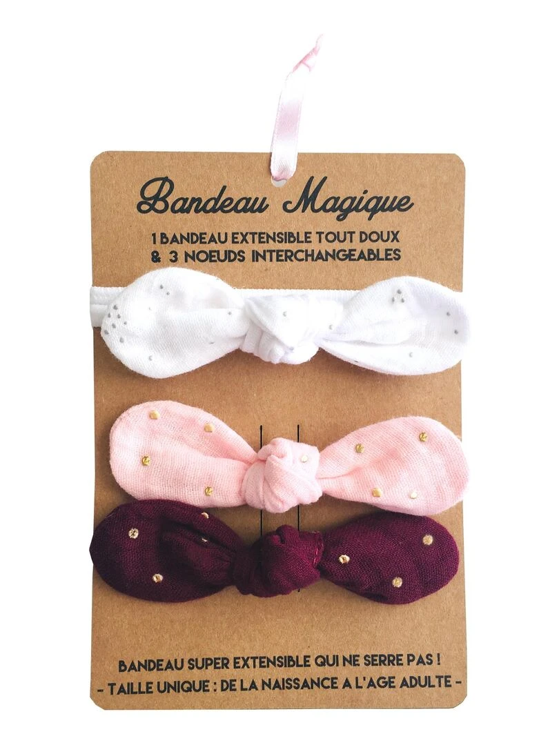 Bandeau cheveux enfant bandeau magique Chic Rose