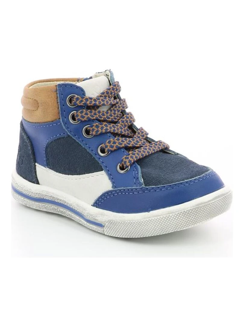 Sneakers hautes Cuir Stanis Bleu