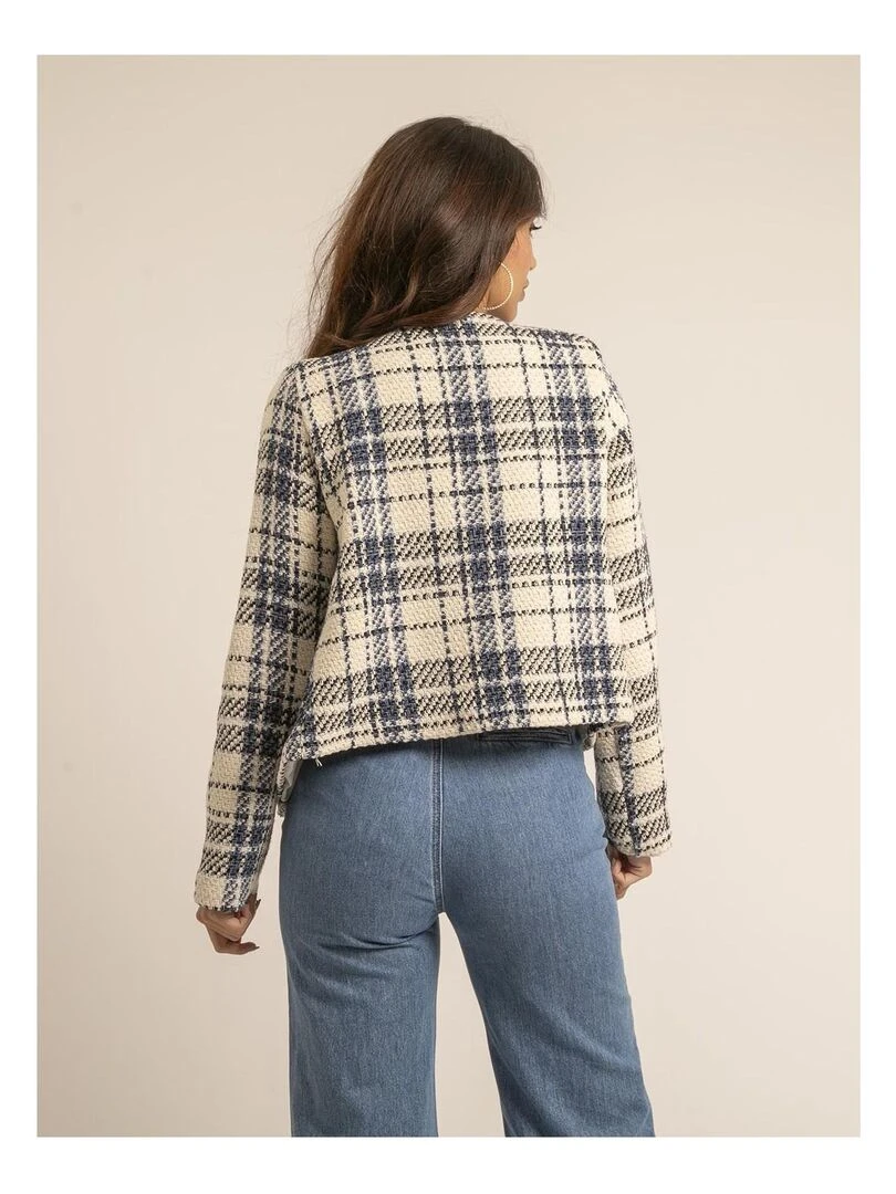 Veste tweed ULRIKA Bleu