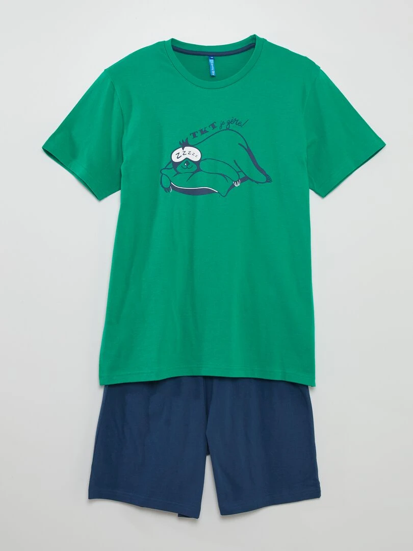 Pyjama d'ensemble 2 pièces Vert