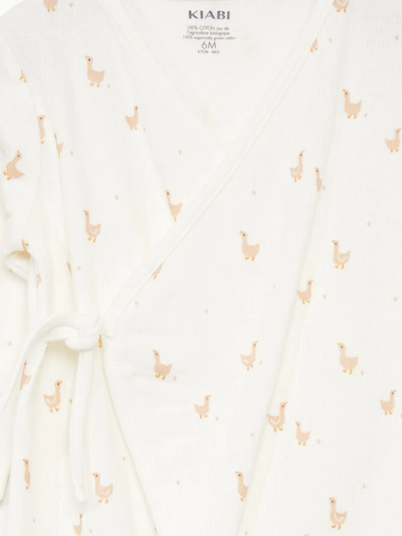 Combinaison cache cœur en maille   Beige