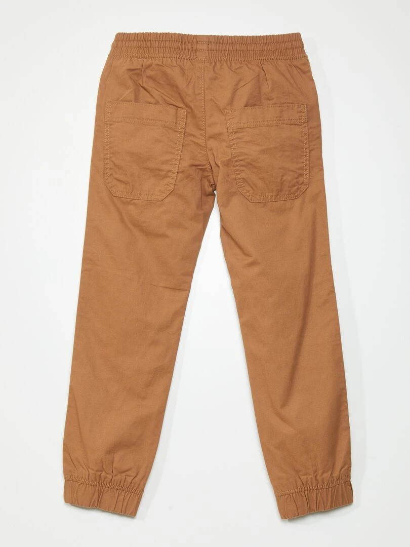 Pantalon Jogger en twill Camel