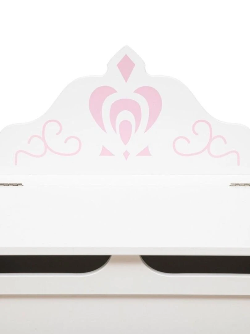Coffre de rangement couronne hiver   Blanc