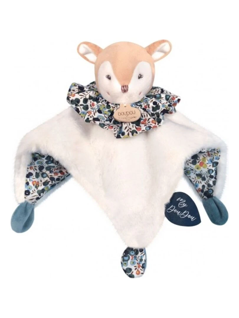 Doudou boule 3 en 1 Faon Les petits futés Blanc